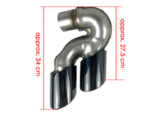 Gloss Black For BMW X5 G05 X6 G06 X7 G07 40i Rear Exhaust Tips Muffler Tailpipe