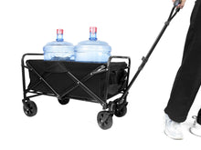 Utility Wagon Cart Trolley Handcart Foldable Black for Beach & Camping & Picnic cp11