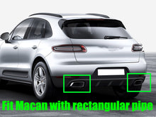 Black Stainless Steel Exhaust Tips for Porsche Macan 2.0L 2014–2018