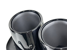 Gloss Black Dual Exhaust Tips For Porsche 911 992 Carrera S 4S 2020-2025