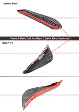 For 2021-2025 BMW G80 M3 G82 G83 M4 Carbon Fiber 3PC V Style Front Lip + Aero Canard Fin Set