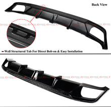 Gloss Black Rear Bumper Diffuser w/ LED Light Exhaust Tips fit for 2023-2025 Honda Accord