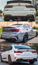 For 2019-2022 BMW G20 3-Series 3330i M-Sport CMS Style Gloss Black Rear Diffuser w/ LED Light