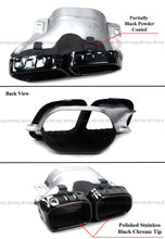 For 2022-2025 Mercedes W206 C300 C43 AMG Sedan Gloss Black Rear Bumper Diffuser C63 Style w/ Exhaust Tips