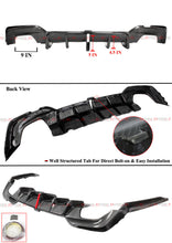 For 2019-2022 BMW G20 3 Series 330i M340i K Style Carbon Fiber LED Rear Diffuser + Side Splitters Extension