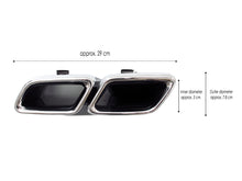 C63 Style Rear Diffuser + Exhaust Tips For Mercedes W205 C-Class Base C300 C250 Non-AMG 2015-2021