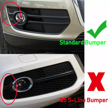 Black Fog Light Cover Lower Grille For AUDI Q5 8R 2009-2012 NON-S-Line