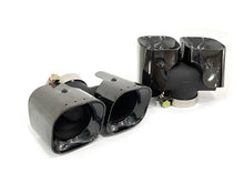 Pair for 2020+ Land Rover Defender 90/110 2.0 3.0L Black Quad Exhaust Tips Kahn Style