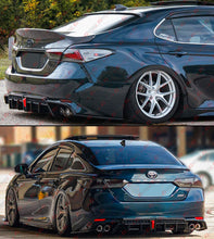 Gloss Black LED Rear Bumper Diffuser For 2018-2024 Toyota Camry SE XSE Yofer V2