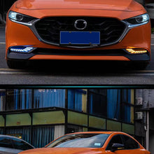 For 2019-2023 Mazda 3 Sedan DRL LED daytime running lights Turn signal lamp Pair
