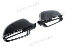 Gloss Black Mirror Cover Caps for Audi A3 8P A4 B8 A5 A6 C6 Q3 (No Side Assist)