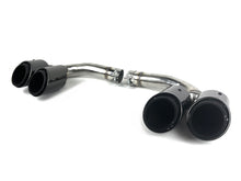 For 2019-2024 VW Touareg 3.0 Gloss Black Twin Round Exhaust Tips Muffler Tailpipe Replacement