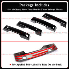 4pcs For 2021-2025 Ford F150 F-150 Bronco Gloss Black Door Handle Cover Trim Overlay Set