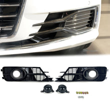 Front Bumper Fog Light Grille Cover LH+RH For Audi A6 C7 2016–2018 Non-S Line