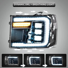 LED Projector Headlights For 2007-2014 GMC Sierra 1500 2500 3500HD Pair