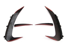 For 2022+ Mercedes C W206 S206 AMG Sport Rear Bumper Canards Side Air Vent Trims Glossy Black