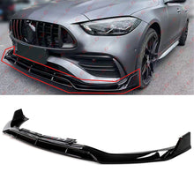 For 2022-2025 Mercedes W206 C300 C43 AMG Sedan Gloss Black Front Bumper Lip Splitter