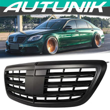 Matte Black Front Grill For Mercedes S-Class W222 Sedan 2014-2020