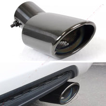For 2016-2021 Honda Civic Oval Titanium Black Chrome Muffler Exhaust Tip Finisher