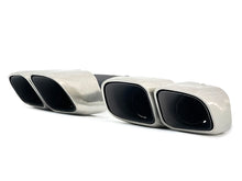Square Twin Exhaust Tips For 11-14 Porsche Cayenne Base 958.1 Short Pipe