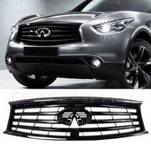 Front Upper Grille Gloss Black for 2014-2017 INFINITI QX70