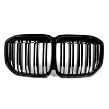 Gloss Black Front Bumper Grill Dual Slats For BMW X7 G07 M50i 2019-2022