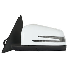 White Left Driver Side Heated Mirror for Mercedes W204 C250 C300 2011-2014 W/O Blind Spot