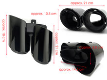 3-Layer Black Exhaust Tips for Porsche Panamera 4/4S 976 2024 2025+ Left+Right