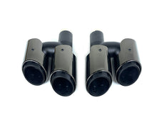 3-Layer Black Exhaust Tips Tail Pipes for Porsche 970 Panamera 2010-2013