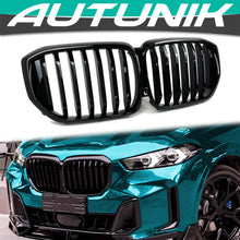 For BMW X5 G05 2024-2026 LCI Front Kidney Grill Grille Gloss Black Single Slat