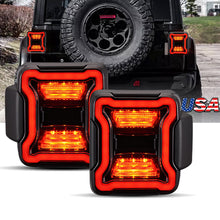 Pair Smoked Led Tail Lights w/Running Turn Signal For Jeep 2018-2024 Wrangler JL JLU