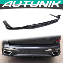 Glossy Black Rear Diffuser Lip 3PCS Fits For BMW X7 G07 M Sport 2019-2023