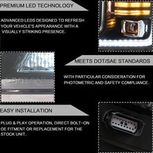 Full LED Black Headlights For 2018-2020 Ford F150 Front Lamps F-150 DRL
