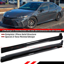 For 2025-2026 Toyota Camry CTM Underground Gray Black 2-Toned Side Skirt Extension