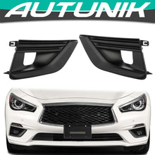 Front Fog Light Lamp Covers Bezels For Infiniti Q50 2018-2020 Driver Passenger
