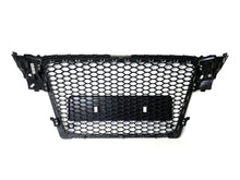 For 2009-2012 Audi A4/S4 B8 Front Bumper Hex Grille Mesh RS4 Style Gloss Black