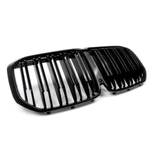 Gloss Black Front Bumper Grill Dual Slats For BMW X7 G07 M50i 2019-2022