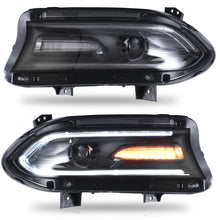 LED Projector Headlights For 2015-2023 Dodge Charger Halogen LED DRL Front Lamp