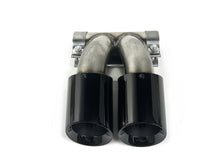 Black Triple Exhaust Tip For Porsche 718 Cayman Boxster Base/T/S/GTS 2.0/2.5L 2017-2025