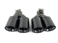 Pair Exhaust Tips Pipe Carbon Fiber For 2017-2024 BMW G30 530I 540I M-Sport