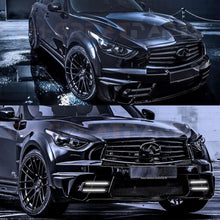 Front Upper Grille Gloss Black for 2014-2017 INFINITI QX70