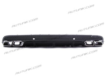 Rear Diffuser & Silver Exhaust Tips For Mercedes W205 Sedan C300 C450 C43 AMG 2015-2021 di4