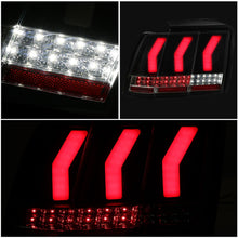 LED Tail Lights w/ Red Tube Black For Ford Mustang Sequential Signal 1999-2004