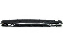 Rear Diffuser w/ Silver Exhaust Tips For Mercedes W205 Sedan C300 C43 AMG di1