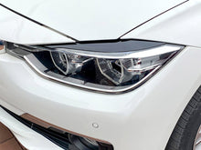 For 12-18 BMW 3-Series F30 Gloss Black Headlight Eyelid Cover Trim Eyebrow