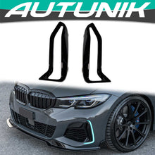 Front Bumper Side Grill Trims Black For BMW 3-Series G20 G21 M340i 2019-2022