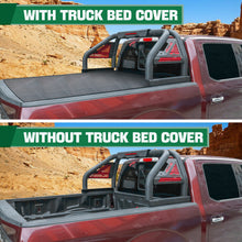 Adjustable 56.7-63 inches Bed Roll Sport Bar For 2005-2024 Toyota Tacoma Truck Chase Roof Rack