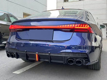 Gloss Black Rear Diffuser Exhaust Tips For AUDI A7 C8 S-line S7 2019-2024 di180
