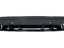 Black Diffuser w/ Chrome Exhaust Tips For Mercedes W205 Sedan C250 C300 C43 Sedan AMG