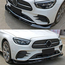 Gloss Black Front Bumper Splitter For Mercedes E-Class W213 Sedan AMG 2021-2023